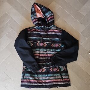 Aperture Striped Kids Raincoat with Hood